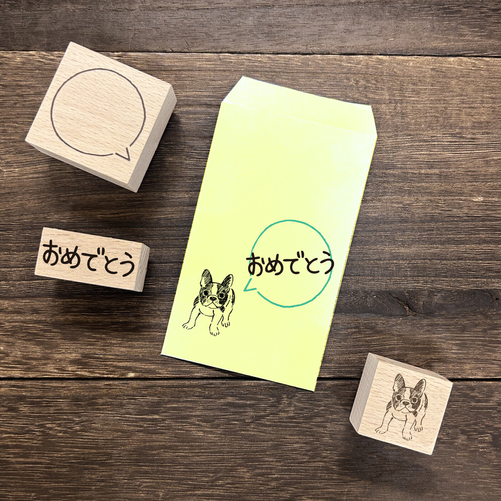 法國鬥牛犬 木製印章｜日本 ARTE