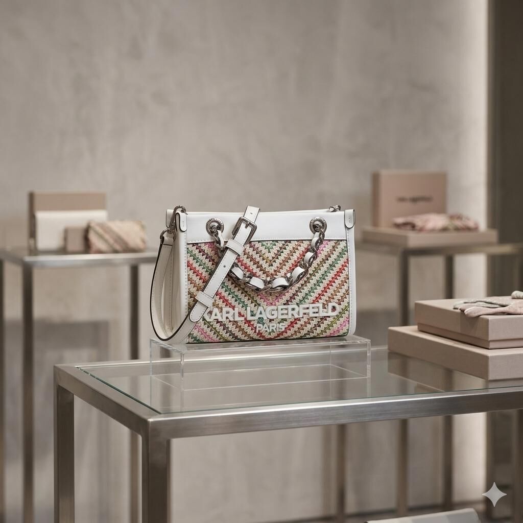 【預購】Karl Lagerfeld H0617507 Savoie Raffia 迷你斜孭袋