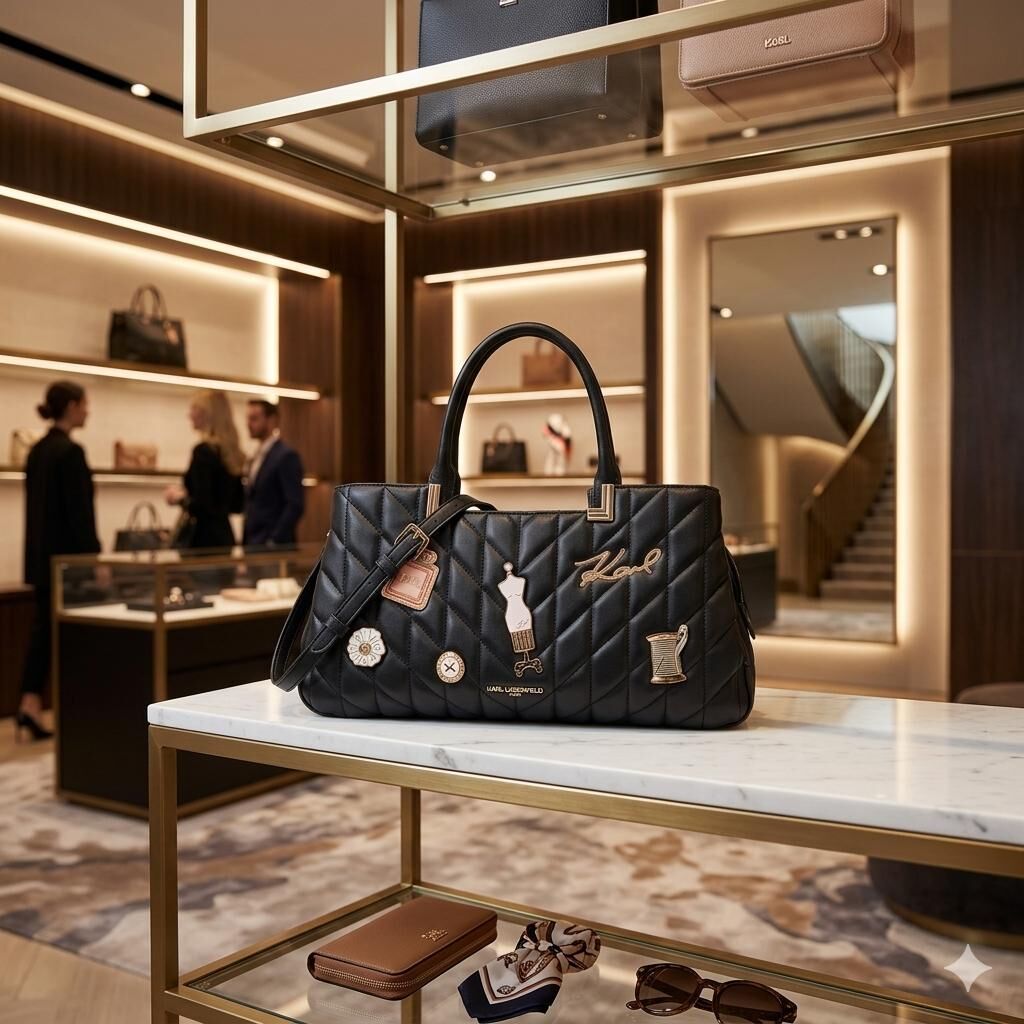【預購】Karl Lagerfeld H0617500 Meribel 黑色手提包