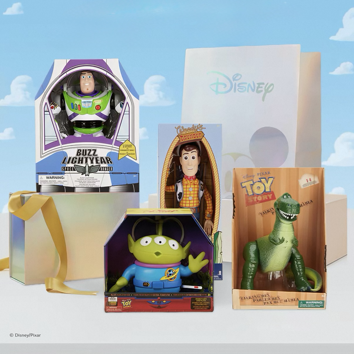 DISNEY 迪士尼 TOY STORY 玩具總動員 可動公仔 吊飾 胡迪 巴斯 三眼怪 抱抱龍