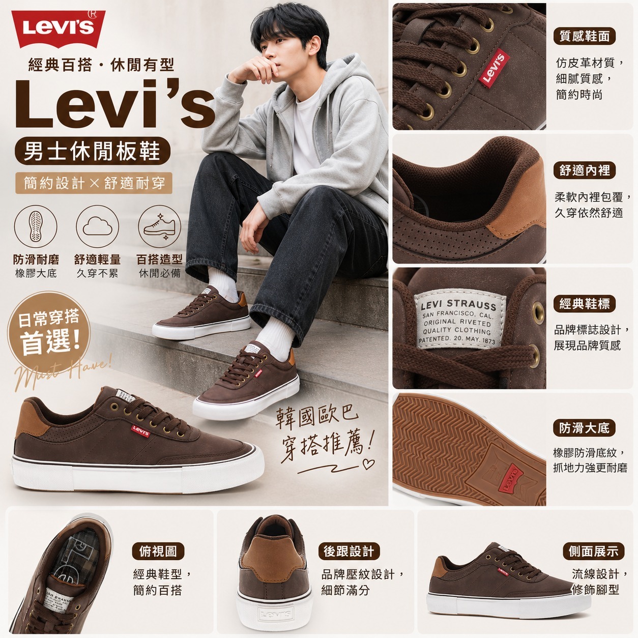 【預購】Levi's Munro UL Faux Leather H061797 男裝休閒鞋