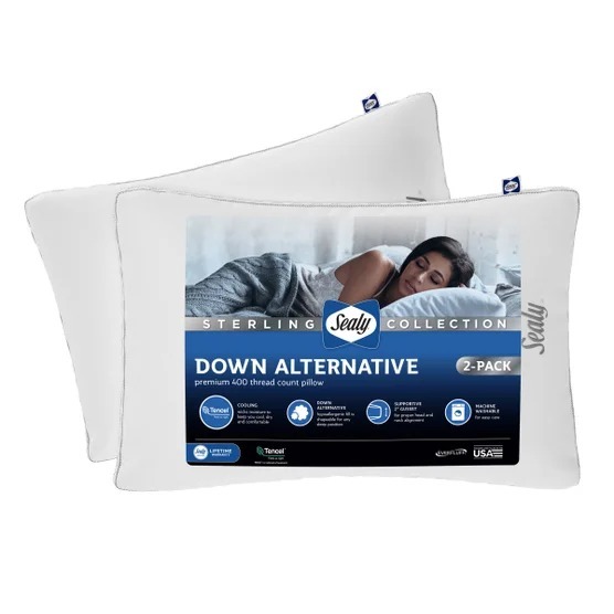 OBS501 Sealy Sterling Collection Down-Alternative Pillow, 2-pack S/Q
