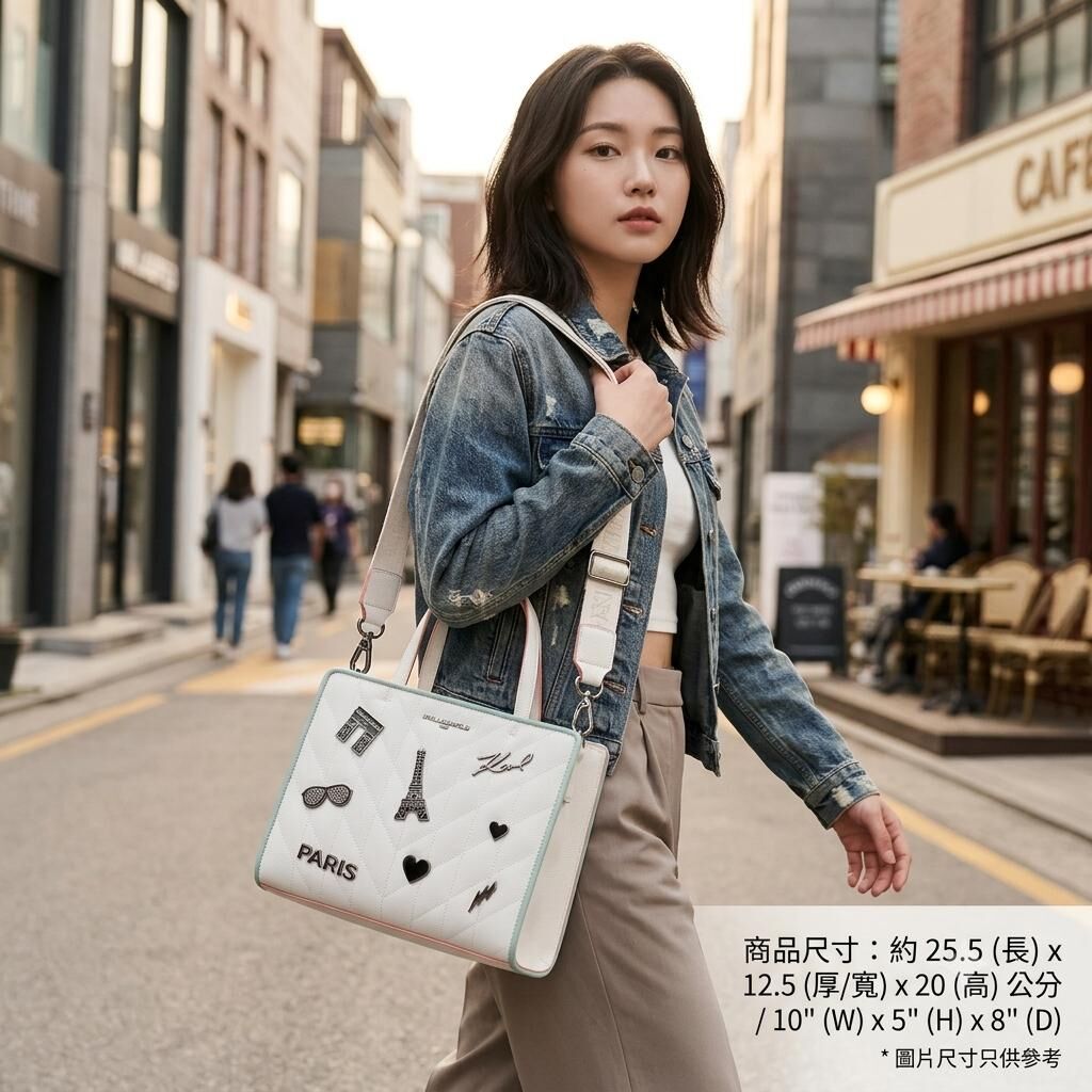 【預購】Karl Lagerfeld H0617505 Maybelle白色手提包