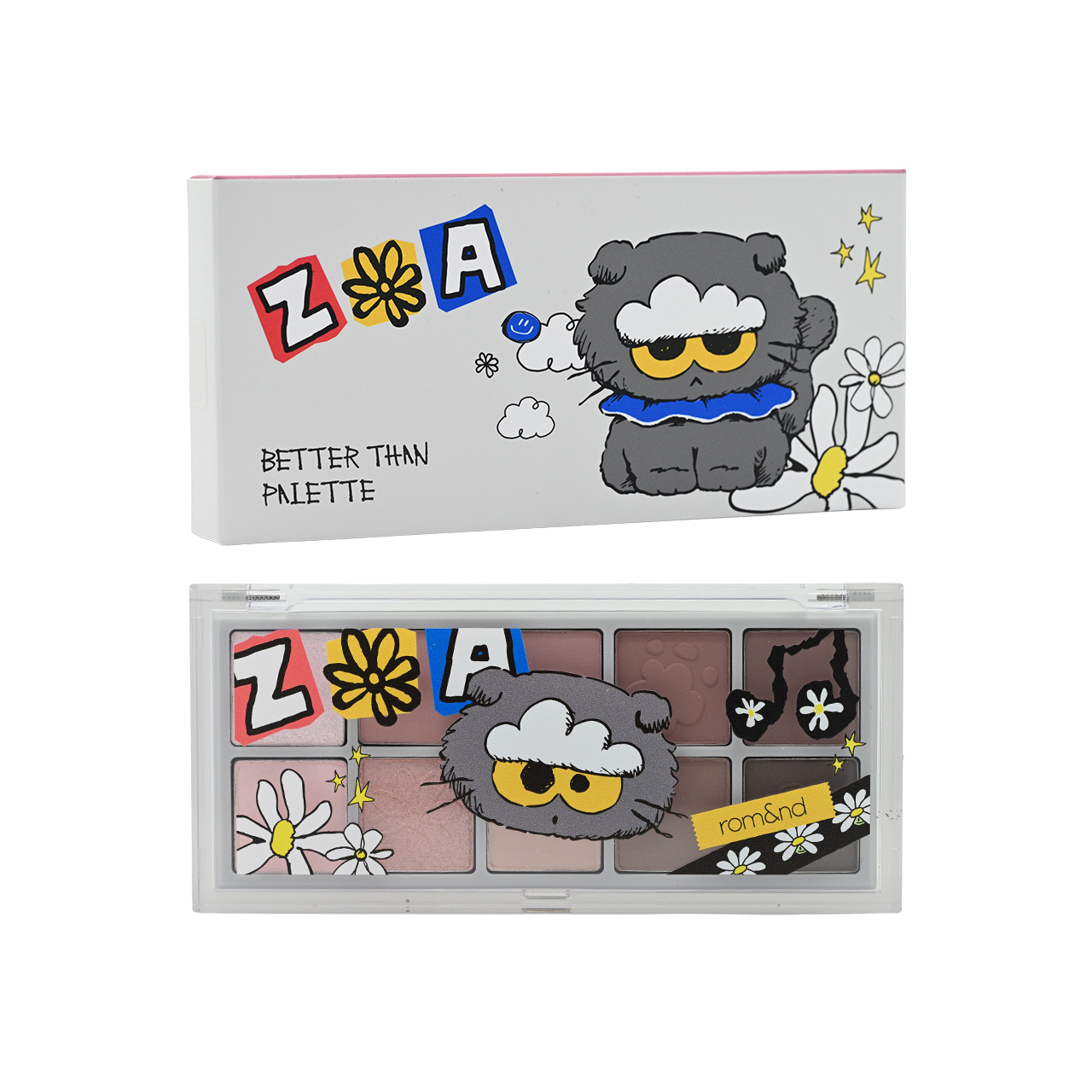 Y12 rom&nd X ZO&FRIENDS BETTER THAN PALETTE - 15 KITTEN CLOUD GARDEN