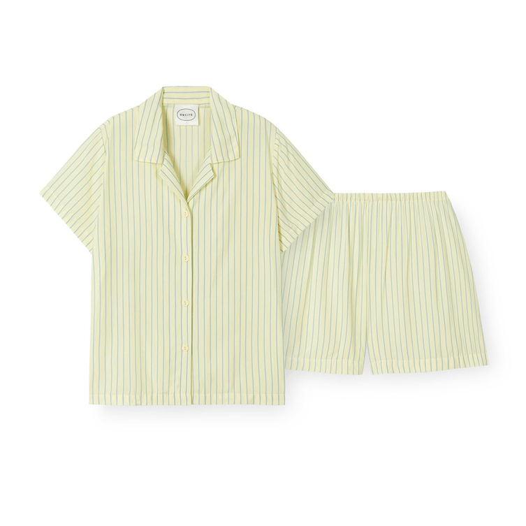 ORCITÉ｜[短袖睡衣|女裝款] H128 自帶冰涼感 夏天超舒服 藍色間條睡衣 關鍵字：O426