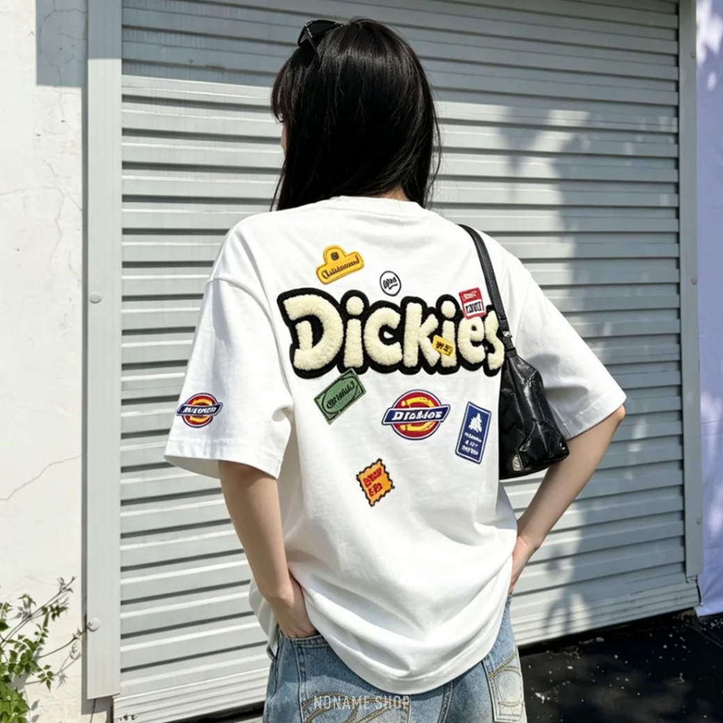 DICKIES 嘻哈 布章 毛毛 LOGO 短袖 四色 (男/女同款)