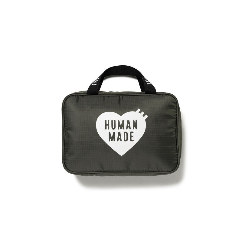 預購┃HUMAN MADE ORGANIZER POUCH 愛心 輕量 抗撕裂 多功能 軍綠 旅行 收納袋