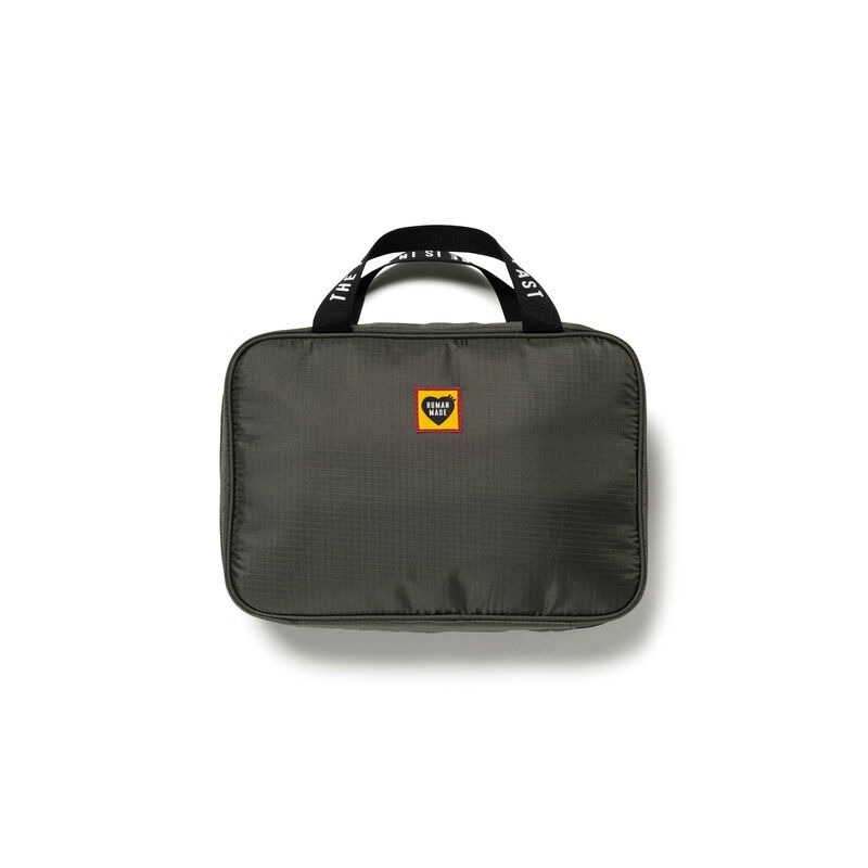 預購┃HUMAN MADE ORGANIZER POUCH 愛心 輕量 抗撕裂 多功能 軍綠 旅行 收納袋