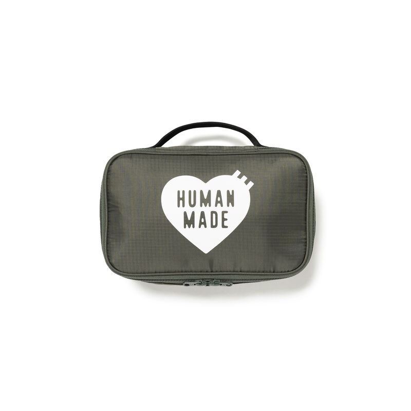 預購┃HUMAN MADE VANITY CASE 輕量 抗撕裂 愛心 軍綠 化妝盒 收納包