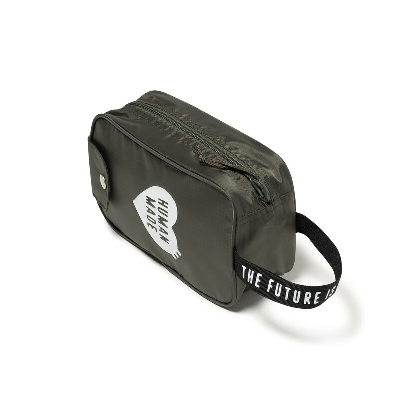 預購┃HUMAN MADE HANDLE POUCH 輕量 抗撕裂 愛心 軍綠 手拿包