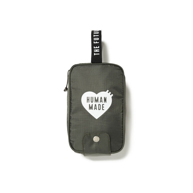 預購┃HUMAN MADE HANDLE POUCH 輕量 抗撕裂 愛心 軍綠 手拿包