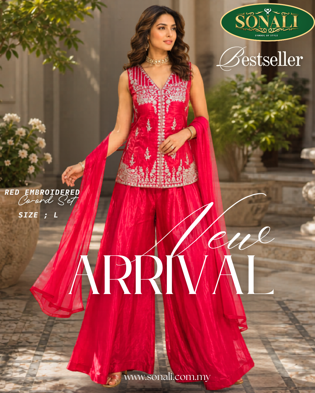 Women's Embroidered Premium Co-Ord Sets for Women – Sleeveless Ethnic Fusion Outfit