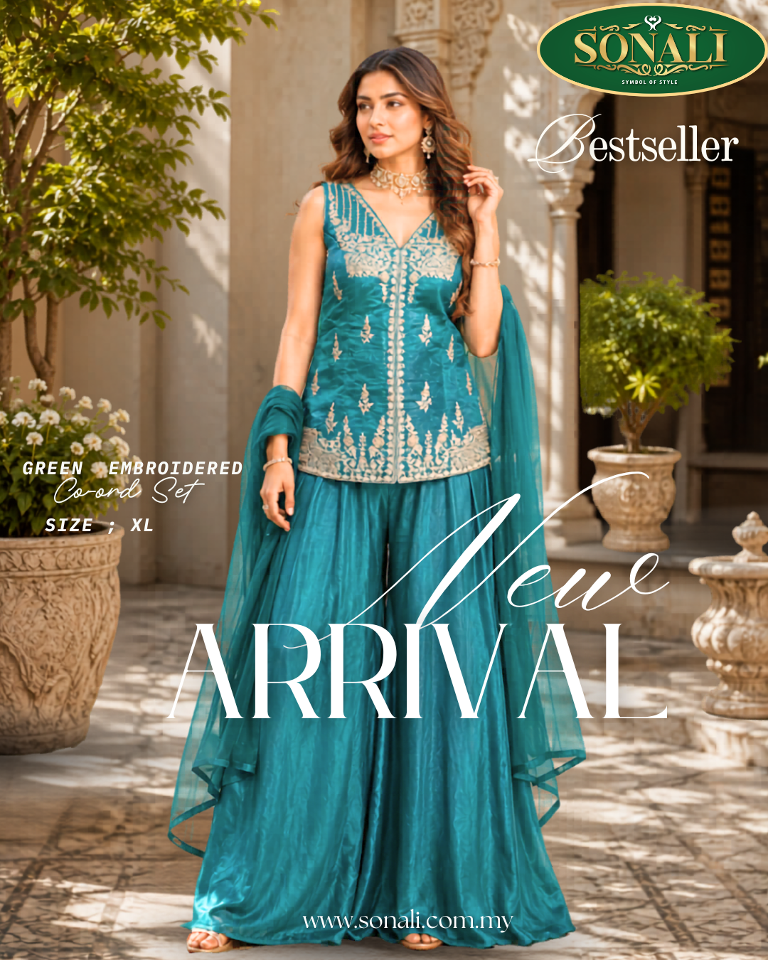 Women's Embroidered Premium Co-Ord Sets for Women – Sleeveless Ethnic Fusion Outfit