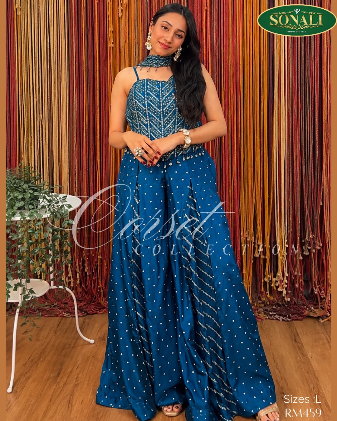 Women's Zariah Bandhani Festive Gown Set
