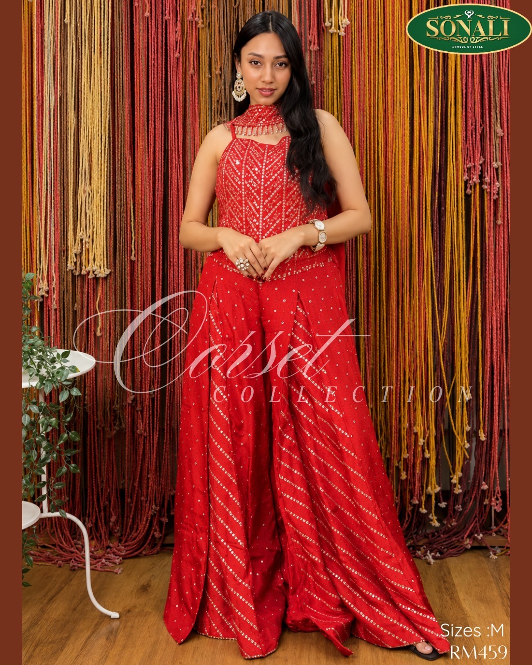 Women's Zariah Bandhani Festive Gown Set