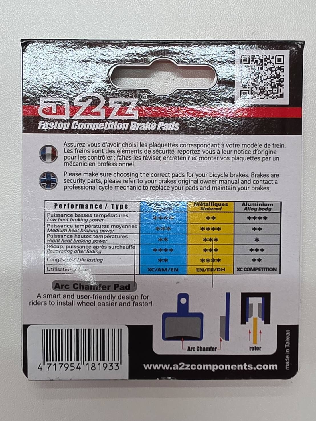 a2z AZ-625 Shimano 12S 11S 碟煞來令片 來令片 材質半金屬(樹脂+金屬)比原廠更厚更耐磨用更久