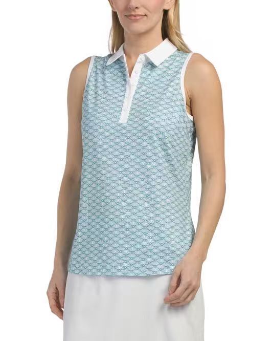 【預購】PUMA H061829 GOLF Cloudspun Scallop  女裝無袖POLO上衣 (天藍色)
