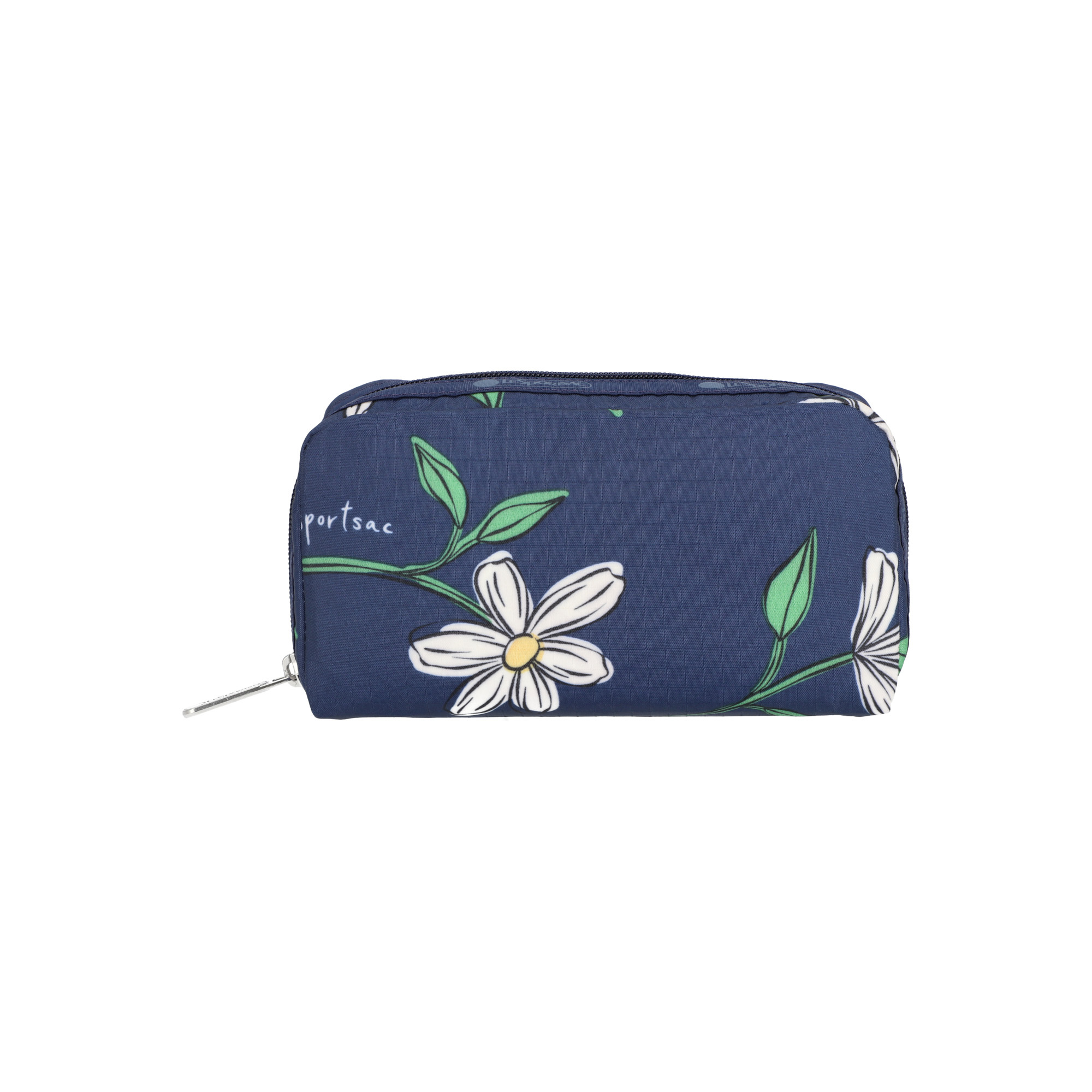 長形化妝袋 (FLORAL BLOOMS NAVY)