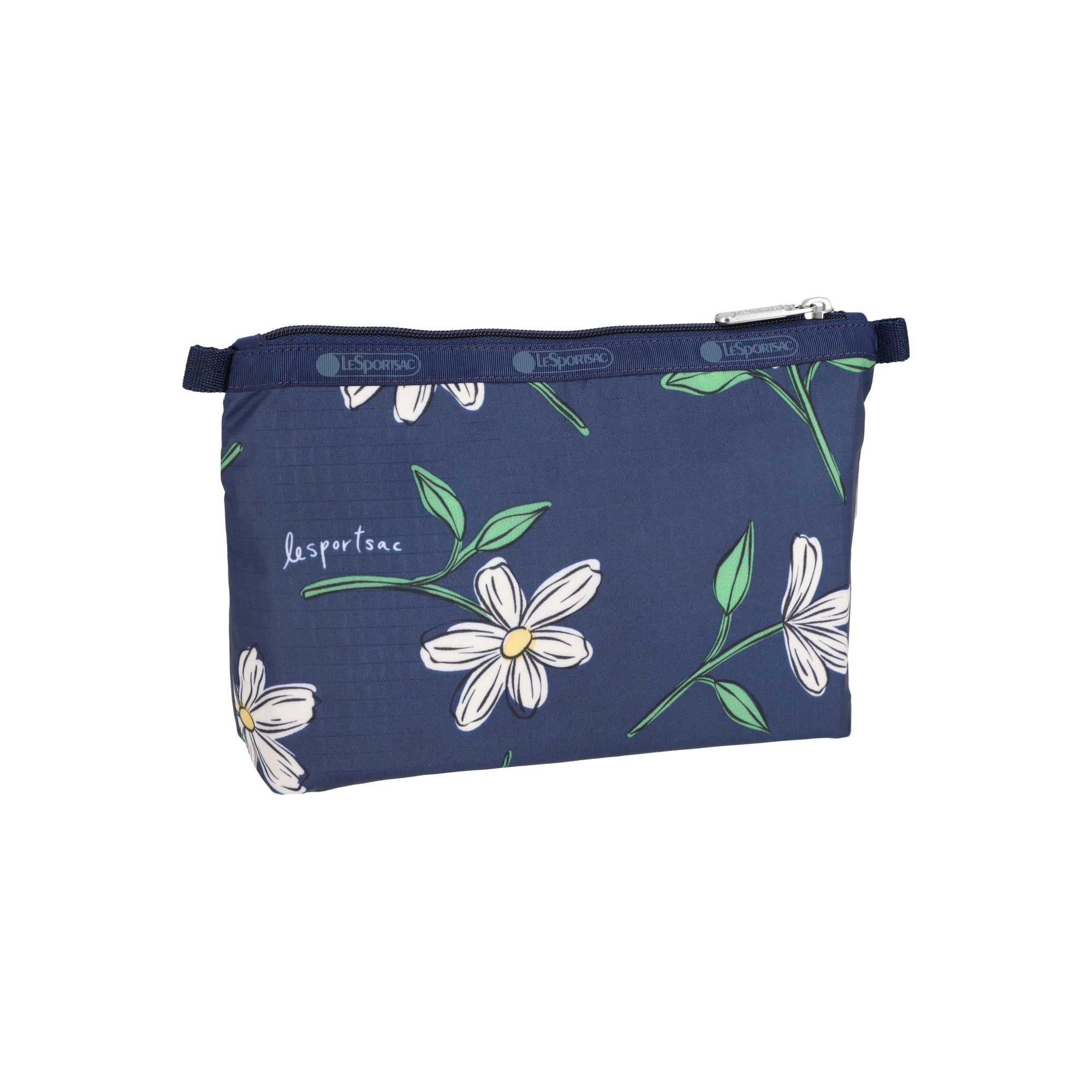 雙層化妝袋 (FLORAL BLOOMS NAVY)