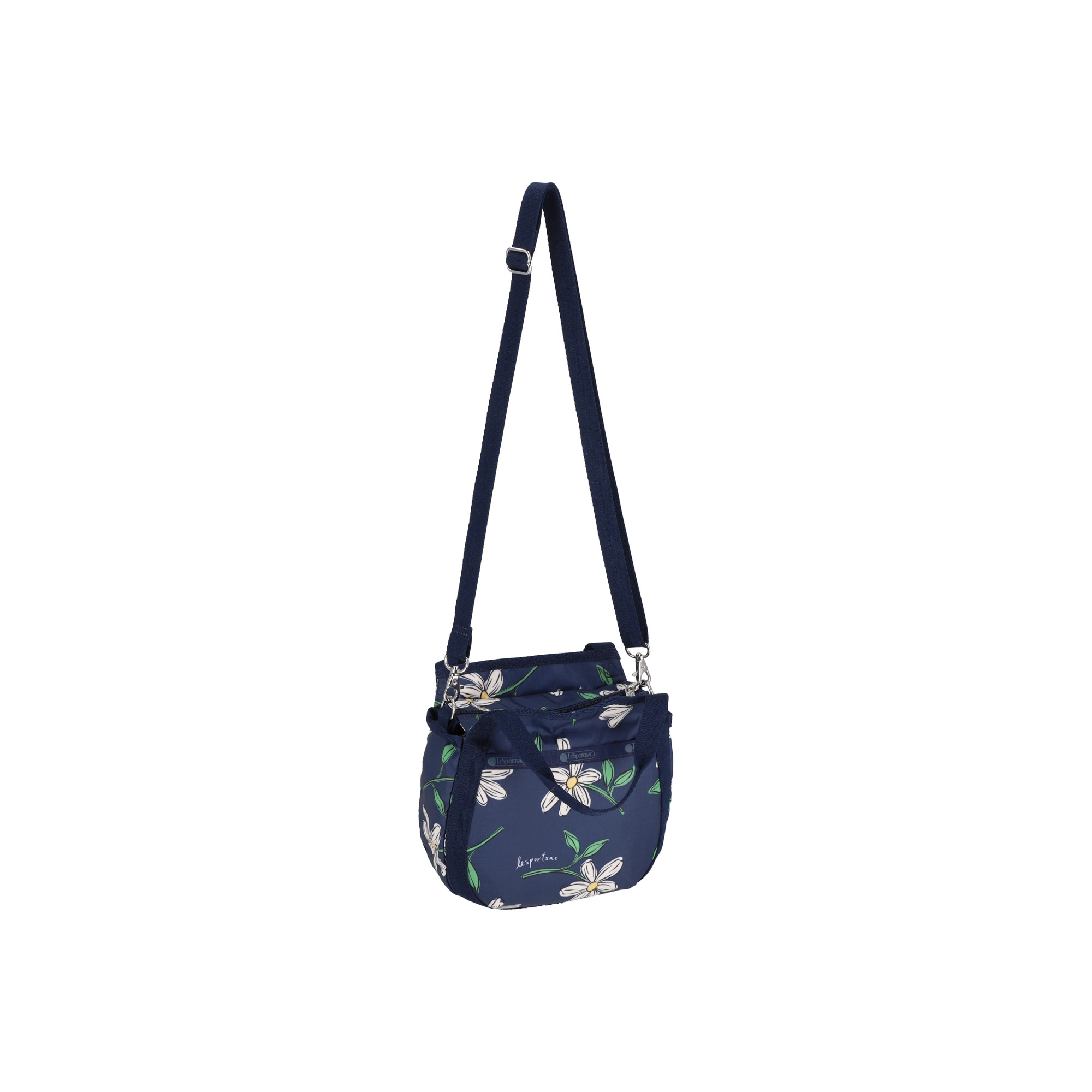 斜背手提兩用包 (FLORAL BLOOMS NAVY)