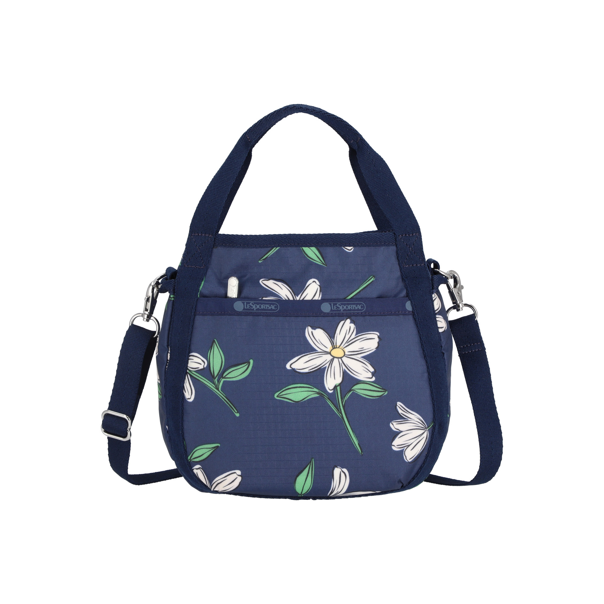 斜背手提兩用包 (FLORAL BLOOMS NAVY)