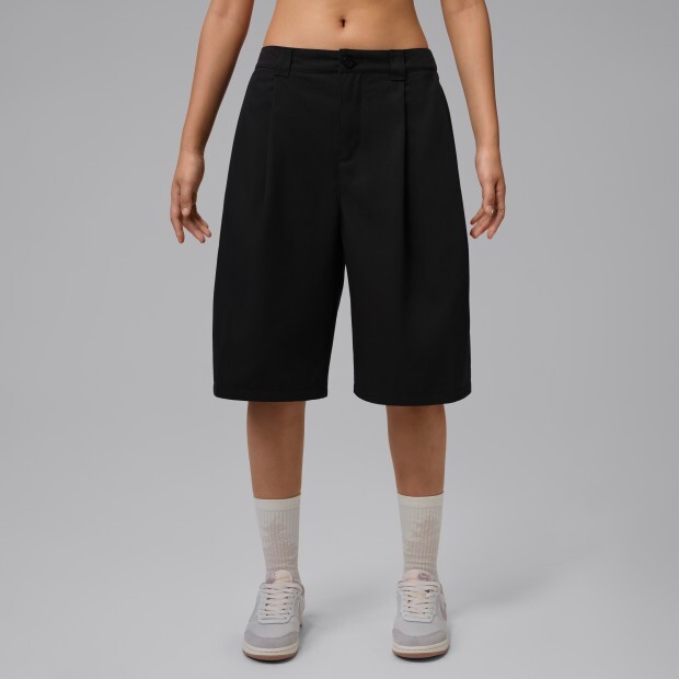 女款 NIKE AS W J FLT BIG CHINO SHORT 黑色 寬鬆 喬丹 五分褲 短褲【IH0658-010】NKTF