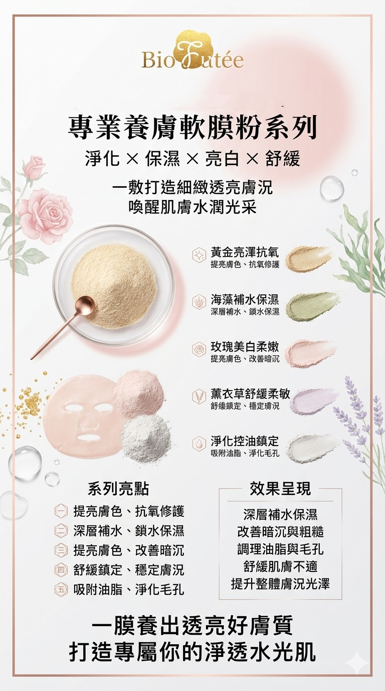 專業養膚軟膜粉系列