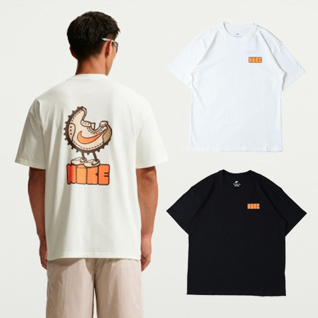 男款 NIKE X HKH 白色 黑色 許光漢 聯名款 復古插畫 寬鬆 純棉 印花 短T【JF5956】NKTF