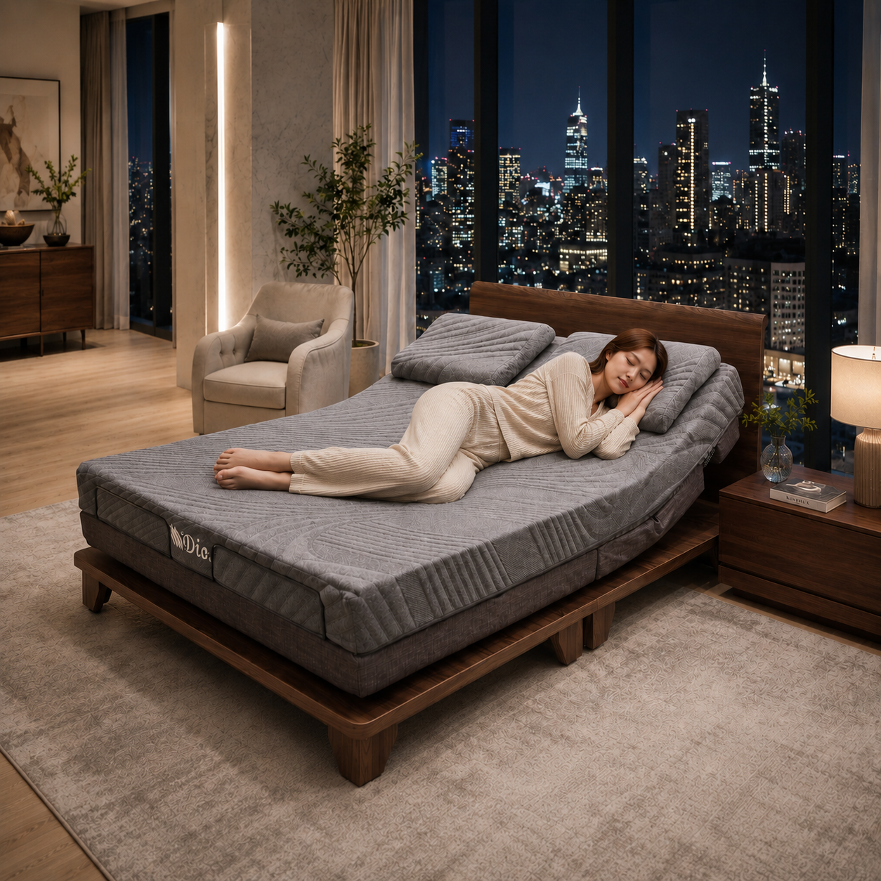 迪奧斯黑曜星 R550 AI 智能電動床封面情境