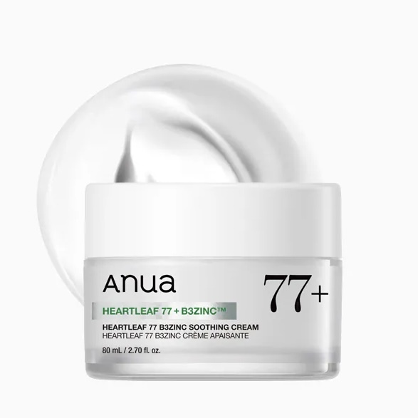 ANUA 魚腥草77%B3 Zinc鋅痘肌修護面霜 80ml