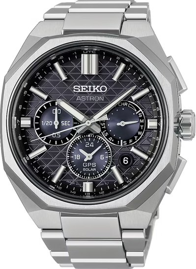 萬年鐘錶 - SEIKO ASTRON 太陽能GPS定位鈦金屬雙時區男錶  HAB002J1 / 5X63-0AA0D 錶徑43.4MM
