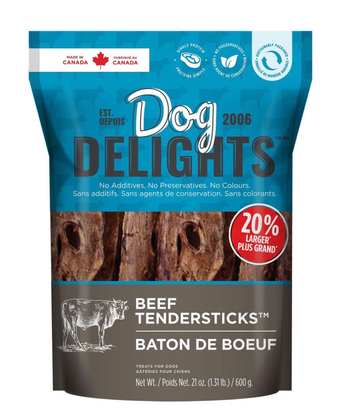 Dog Delights 狗狗牛筋條 600g CC149