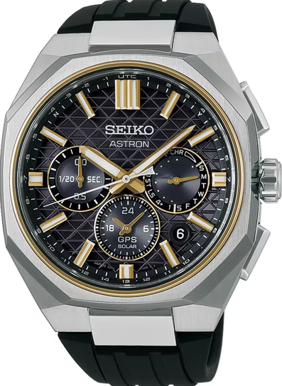 萬年鐘錶 - SEIKO ASTRON 太陽能GPS定位鈦金屬雙時區男錶  HAB003J1 / 5X63-0AA0C 錶徑43.4MM