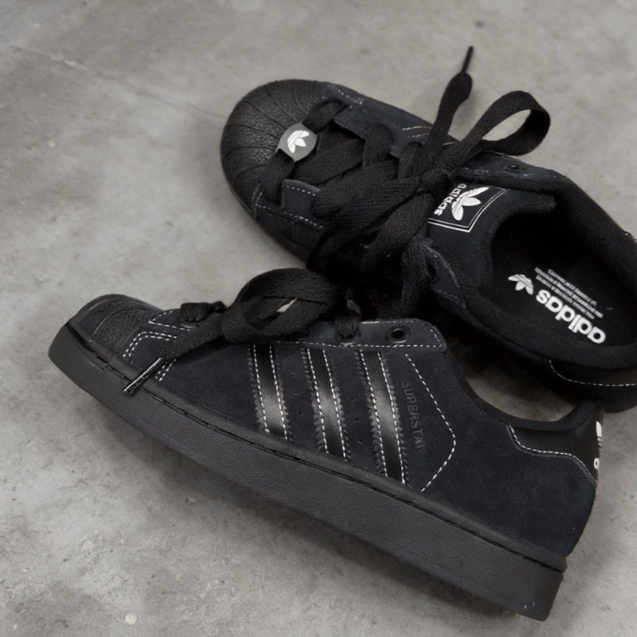 ADIDAS ORIGINALS SUPERSTAR II 黑 麂皮 貝殼鞋 休閒鞋 白字體 中性鞋款 男女 KI9520