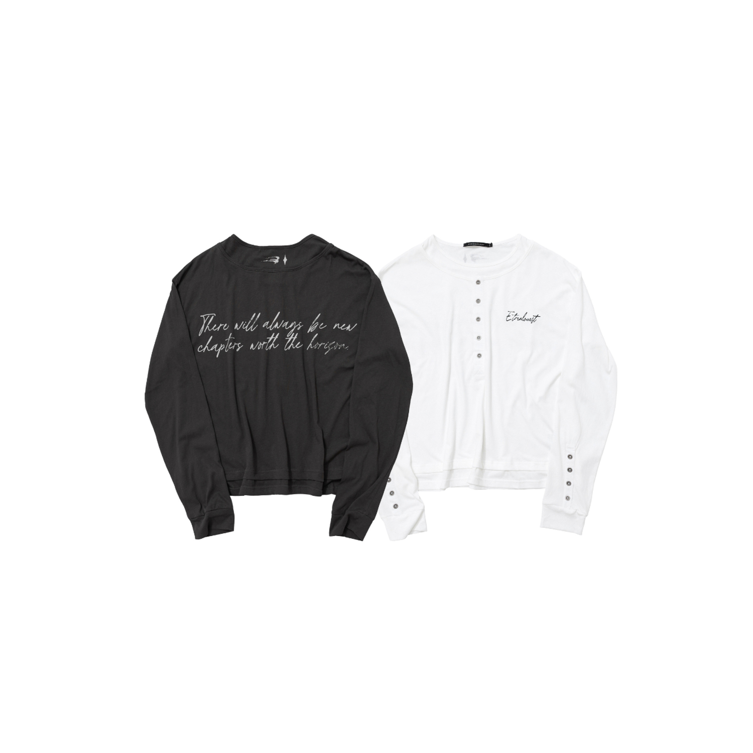 【車庫服飾】E'TREALOUEST EAL Double Layered Long Sleeve Polo Shirt