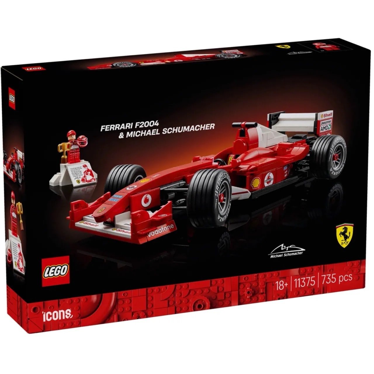 【玩具研究中心】LEGO 樂高 Icons 法拉利 F2004 & 麥可·舒馬克 11375