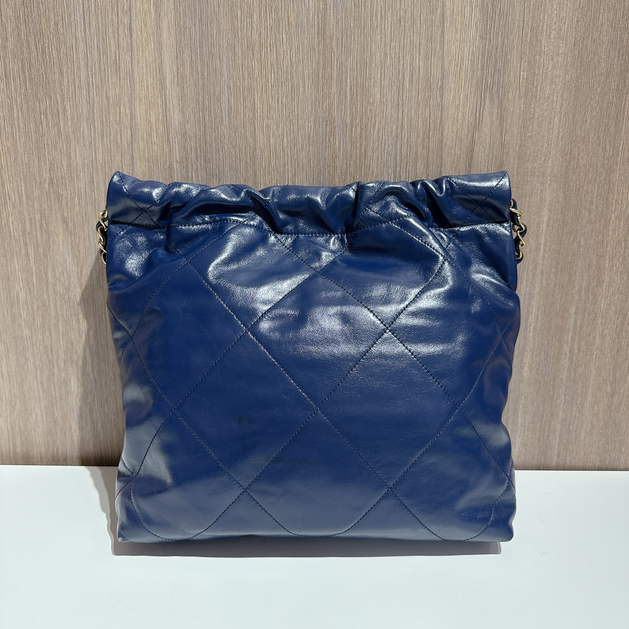 Chanel 22 small navy tote bag - Black / GHW