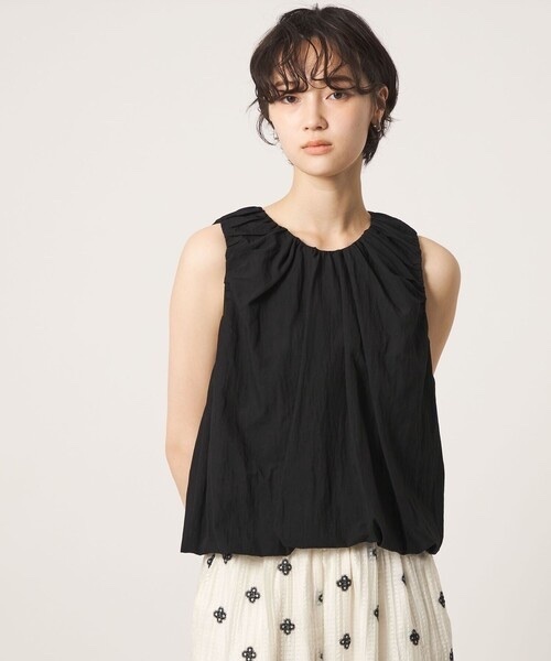 CITEN / Sleeveless Gathered Blouse