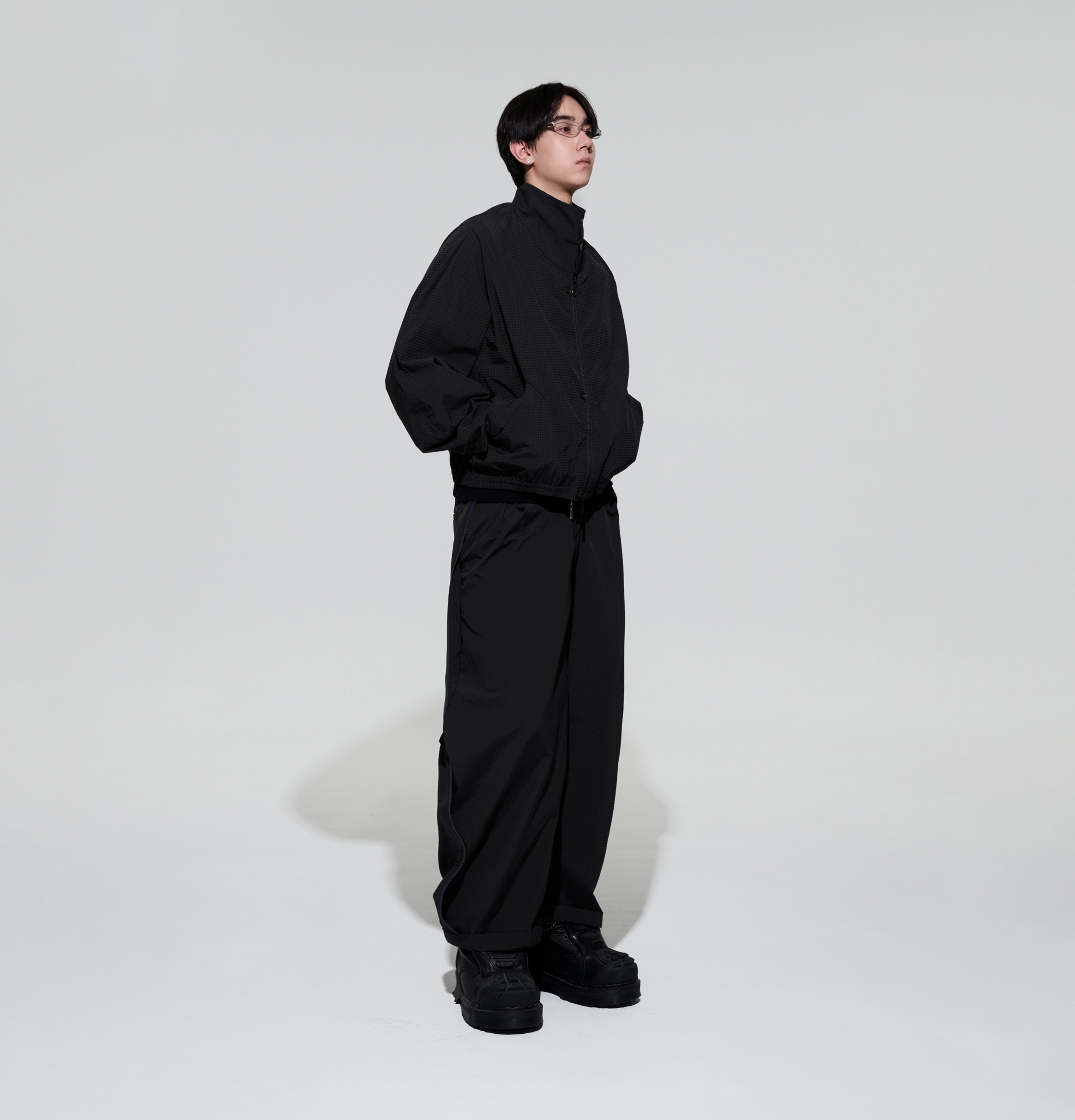 MELSIGN - Plaid Track Pants - Black