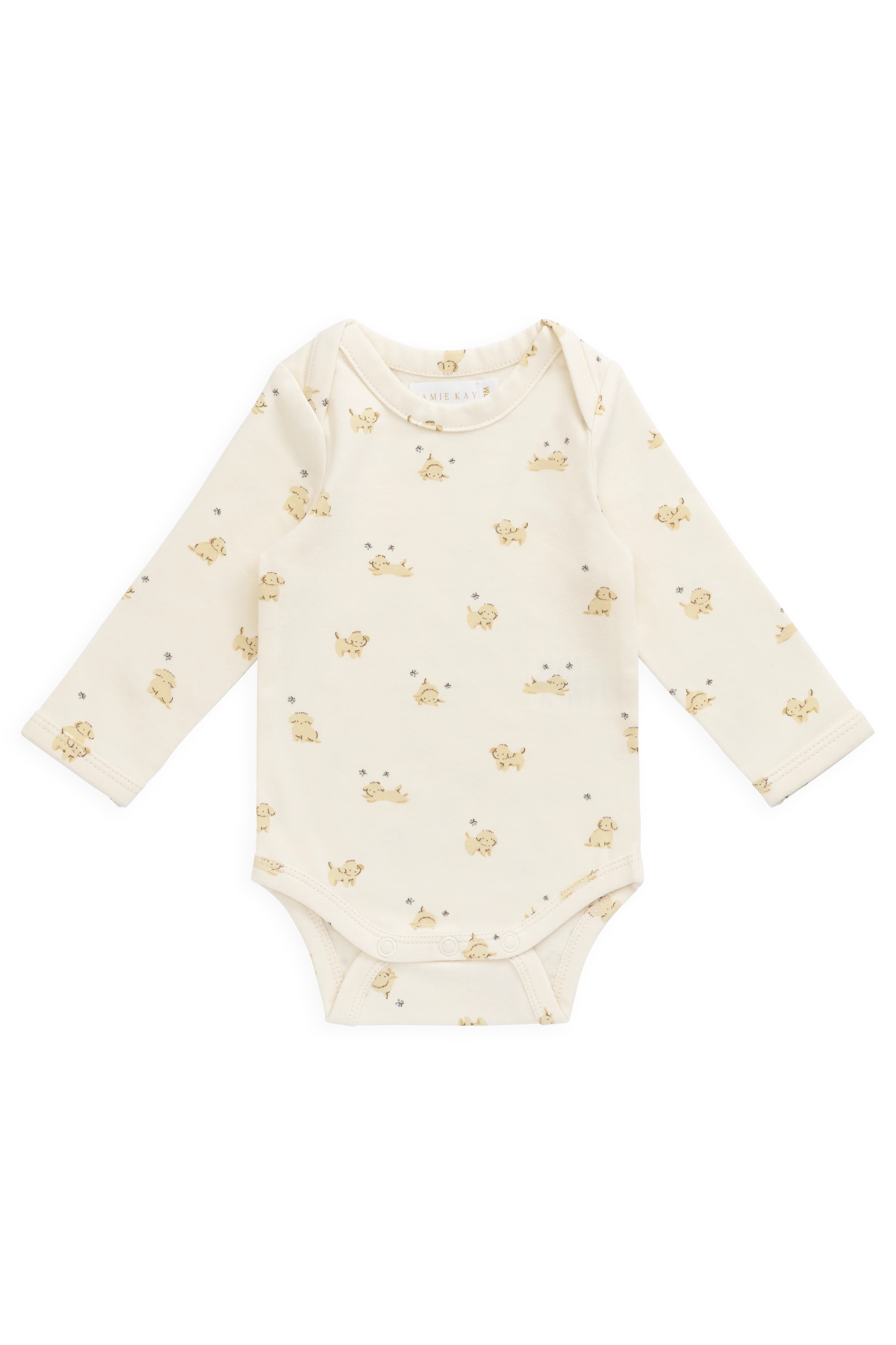 【預購】JAMIE KAY -Organic Cotton Cassius Long Sleeve Bodysuit（Playful Honey）