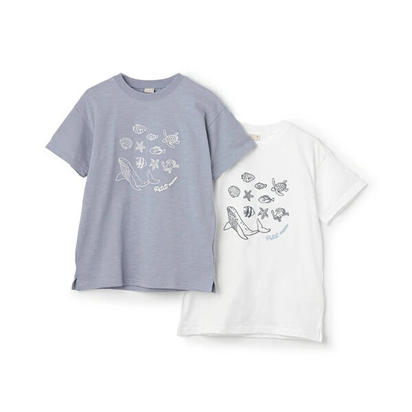 日本🇯🇵Petit Main 海洋刺繡涼感T恤(140)