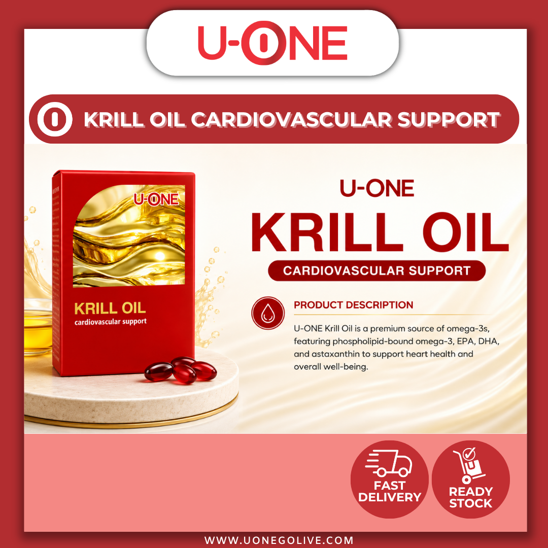 U-ONE | Taiwan | Krill Oil Cardiovascular Support | 500mg x 30cps