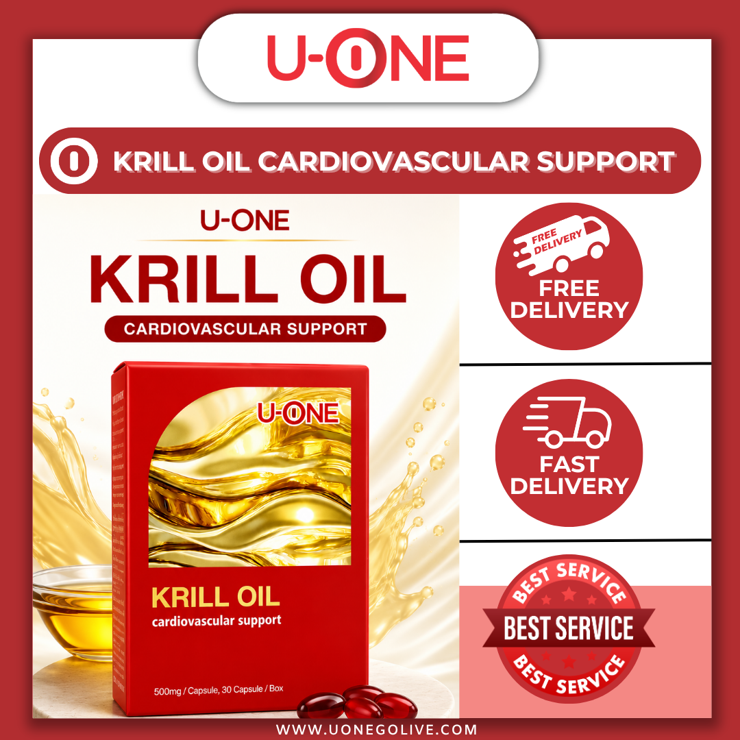 U-ONE | Taiwan | Krill Oil Cardiovascular Support | 500mg x 30cps