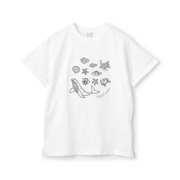 日本🇯🇵Petit Main 海洋刺繡涼感T恤(140)