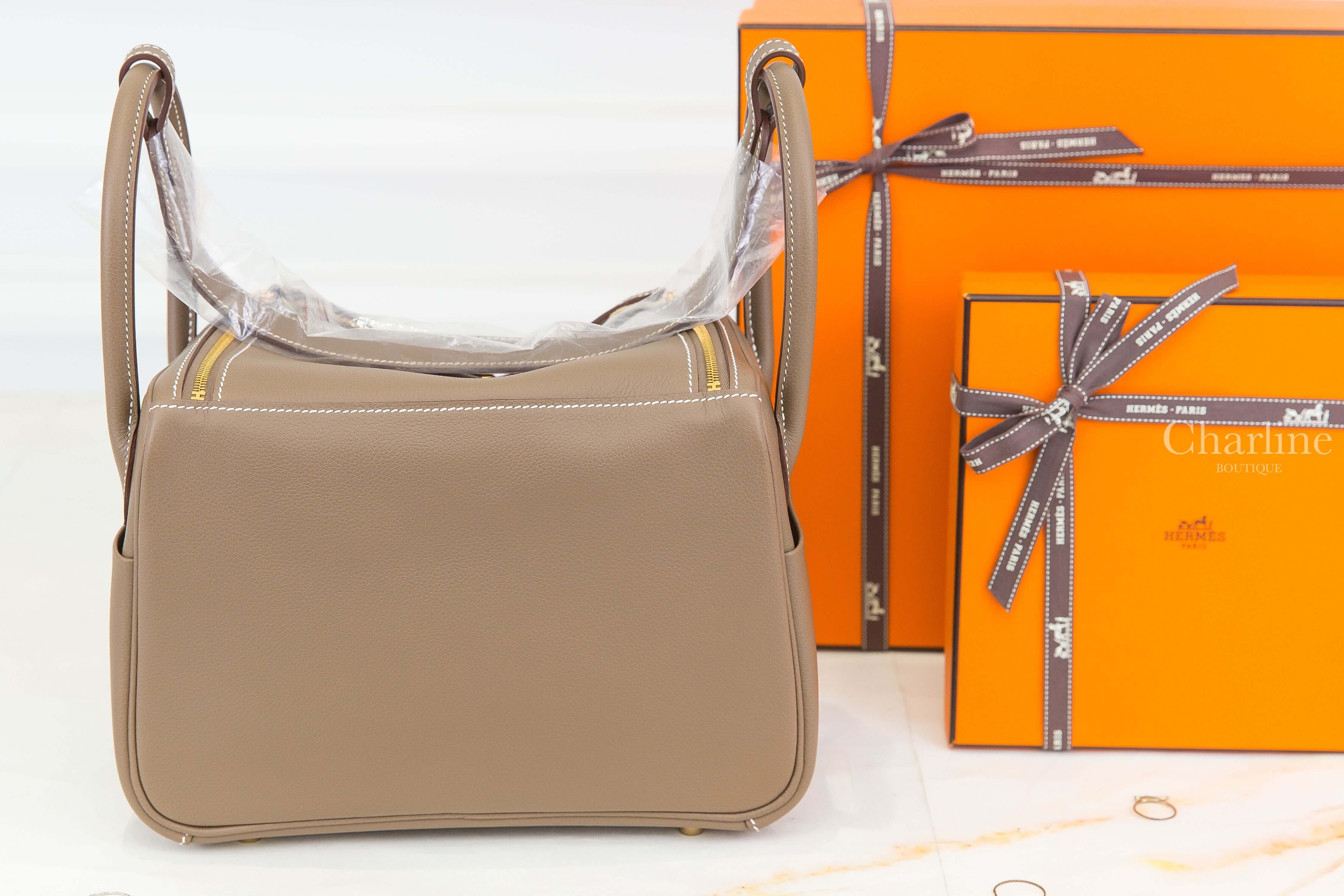 Hermès Lindy 26cm 18 Etoupe Evercolor 大象灰金釦-Charline Boutique 精品代購