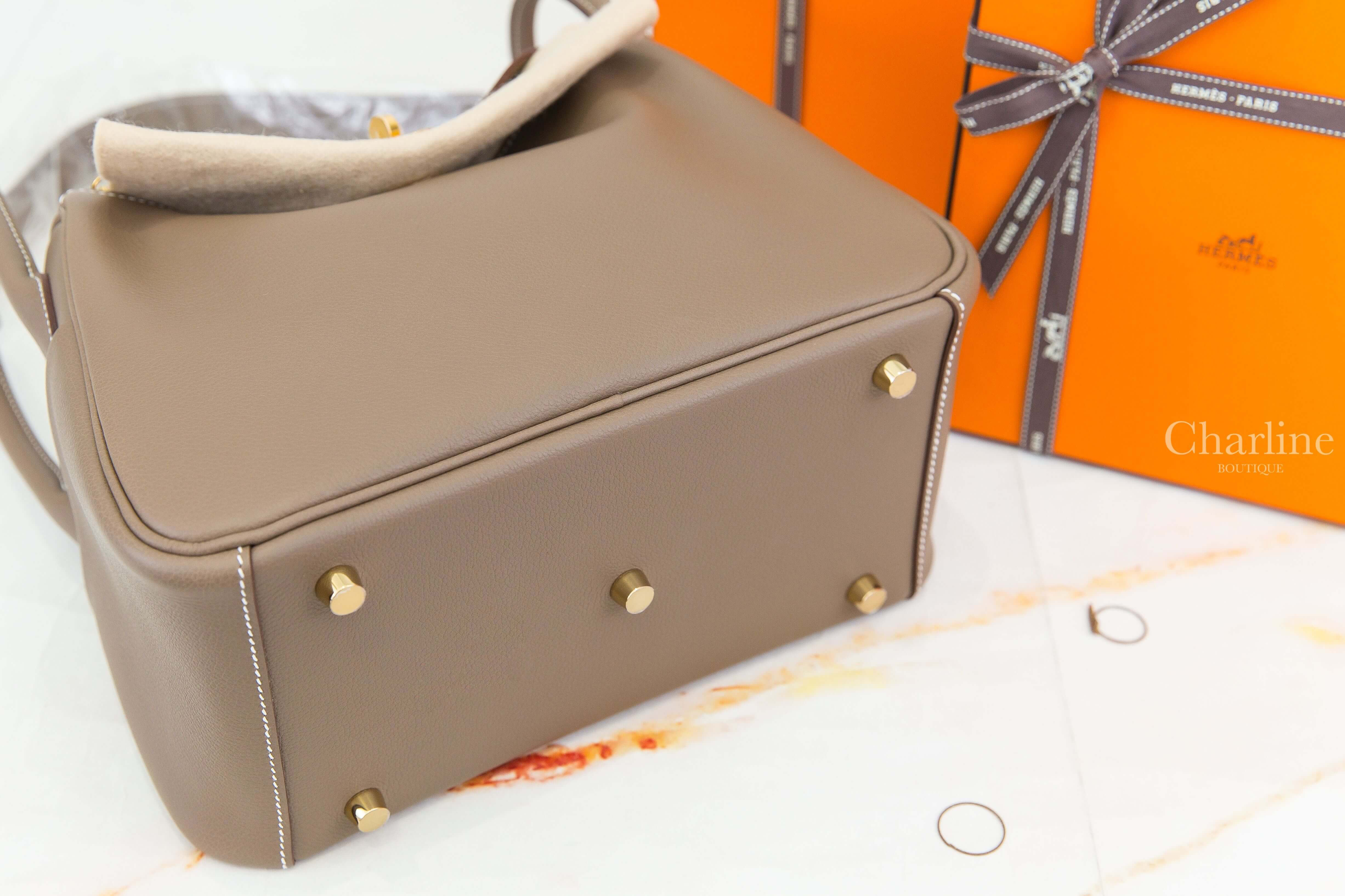 Hermès Lindy 26cm 18 Etoupe Evercolor 大象灰金釦-Charline Boutique 精品代購