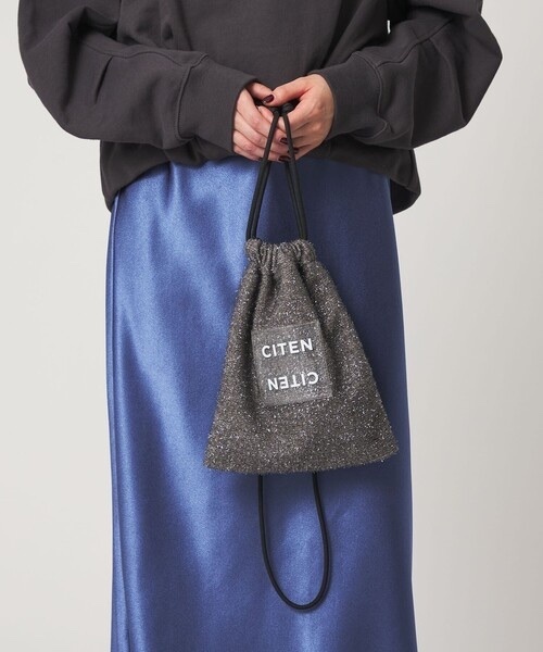 CITEN / Sparkling Clear Logo Drawstring Shoulder Bag