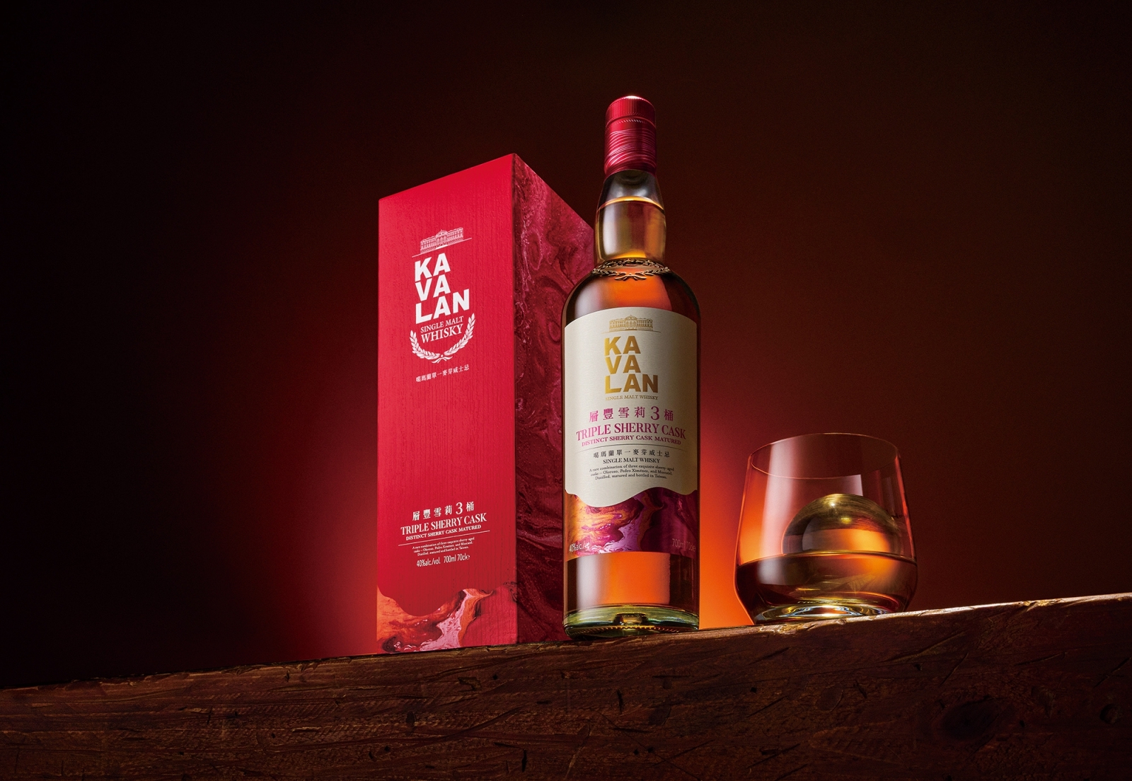 Kavalan Triple Sherry Cask Single Malt Whisky (1000ml) [With Gift Box]