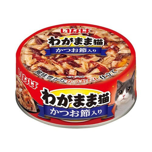 INABA Selfish Cat Bonito 115g IM-271 [Original Box of 24 Cans]