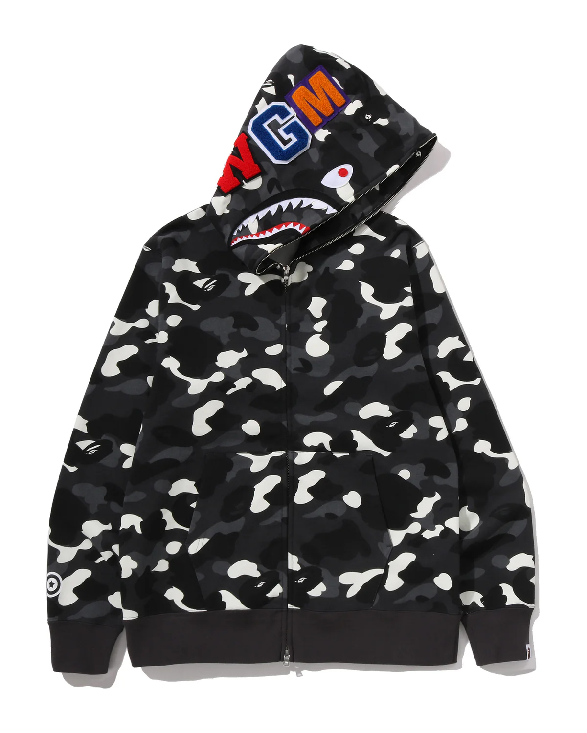☆ETW☆【EASY TO WEAR】BAPE City Camo Shark Regular Fit Full Zip Hoodie 猿人 迷彩 夜光 螢光 連帽 外套